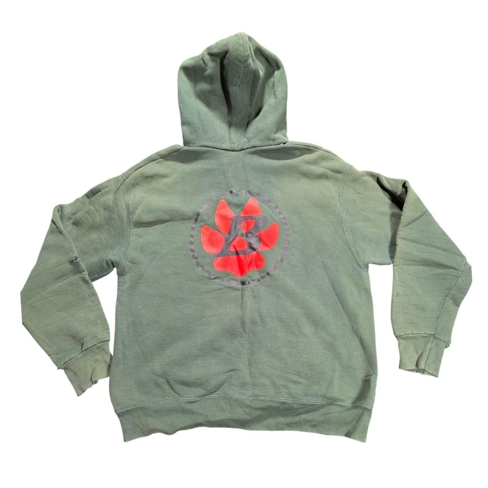 Vintage Fruit of the Loom Bontrager Cycles Bike Sport Green Hoodie Mens L - Picture 3 of 14